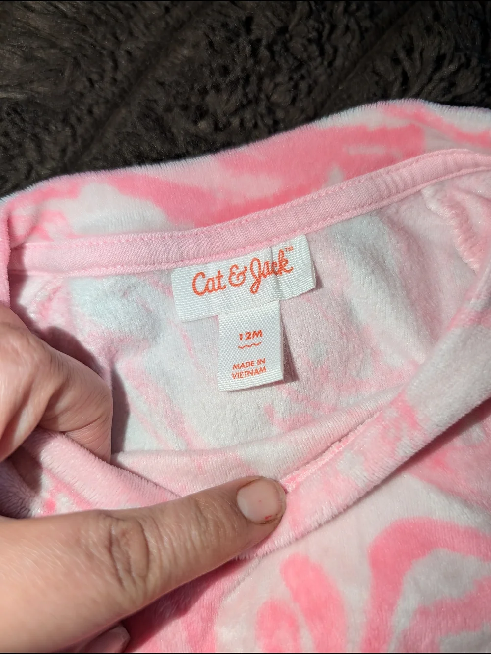 Cat & Jack Pink Marble Tie-Dye Two-Piece Set